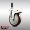 Service Caster 5 Inch 316SS Maroon Poly Swivel 3/4 Inch Expanding Stem Caster Lock Brake SCC SCC-SS316TTLEX20S514-PPUB-MRN-34 - alternate 2